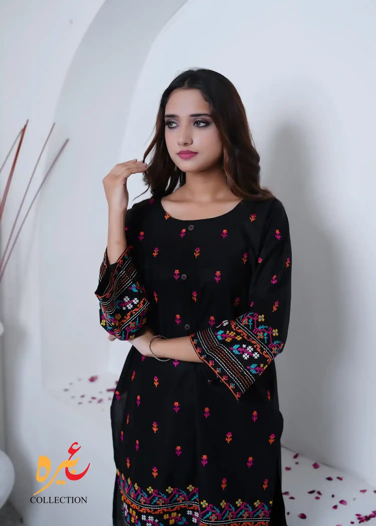 EMBROIDERED COTTON TWO PIECE ART-112
