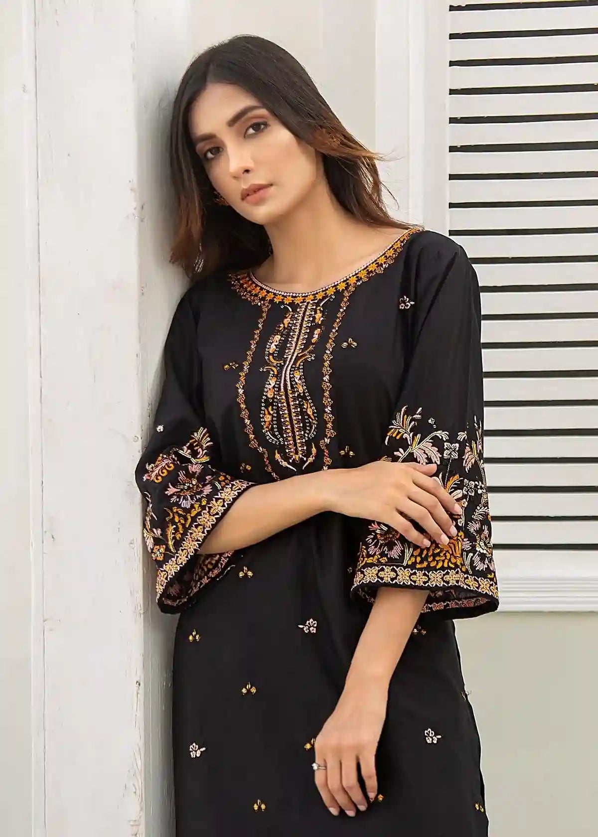 Embroidered Cotton Two Piece Art-590